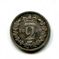 Gran Bretagna, Vittoria (1837-1901): 2 pence 1864 (Spink#3919)