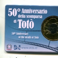 Italia 2007: 5 euro "50° Anniversario della Scomparsa di Totò", nella confezione originale
