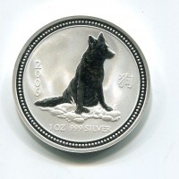 Australia, Elisabetta II (1952-2022): 1 dollaro 2006 "Calendario Lunare - Anno del Cane"