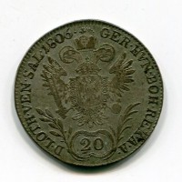 Austria, Francesco II (I) (1792-1835): 20 kreuzer 1806-B (KM#2141)