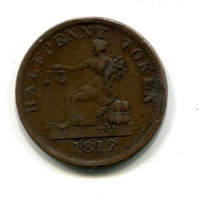 Canada, Giorgio III (1760-1820): 1/2 penny token 1812