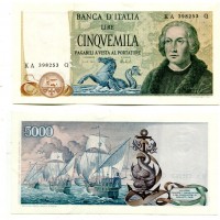 Repubblica: 5.000 lire 11/04/1973 "Colombo 2° tipo" (Gigante#BI67B)
