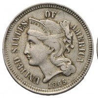 USA: 3 cent 1865-Philadelphia (KM#95)