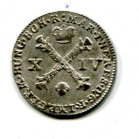Olanda, Brabante e Fiandre austriaci, Maria Teresa (1740-1780): XIV liards 1777 (Herinek#2021)