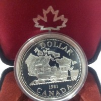 Canada, Elisabetta II (1952-2022): 1 dollaro 1981 "Treno" (KM#130), in confezione originale