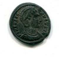 Elena (+330-335 d.C.): follis "SECVRITAS REIPVBLICAE" zecca di Eraclea (RIC,VII#79)