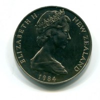Nuova Zelanda, Elisabetta II (1952-2022): 1 dollaro 1984 "Isola Catham" (KM#54A)