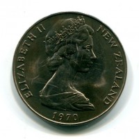 Nuova Zelanda, Elisabetta II (1952-2022): 1 dollaro 1970 "Monte Aorangi" (KM#42)