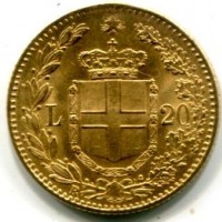 Umberto I (1878-1900): 20 lire 1882 (Gigante#12)
