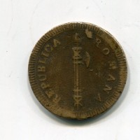 Roma, Repubblica Romana (1798-1799): 2 baiocchi 13° tipo (Gigante#17)