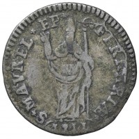 Ferrara, Clemente XI (1700-1721): muraiola da 4 baiocchi 1711-XI (Muntoni#241b)
