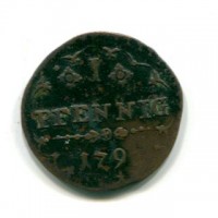 Germania, Anhalt-Bernburg, Federico Alberto (1765-1796): 1 pfenning 1793 (KM#55)