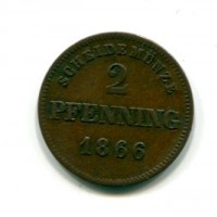 Germania, Bayern, Ludwig II (1864-1886): 2 pfenning 1866 (KM#857)