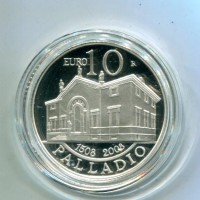 San Marino 2008: 10 euro "Andrea Palladio", in confezione originale