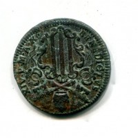 Gubbio, Benedetto XIV (1740-1758): baiocco 1750-X (Muntoni#453)
