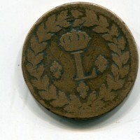 Francia, Luigi XVIII (1815-1824): 1 decime 1815 (Gadoury#196)