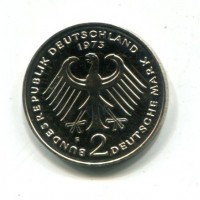 Germania, Rep. Federale (dal 1949): 2 marchi 1973-F (KM#124)