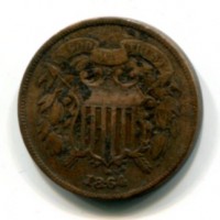 USA: 2 cent. 1864 "Large Motto"