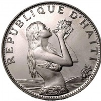 Haiti, Repubblica (dal 1863): 50 gourdes 1973 "Donna che beve da conchiglia" (KM#104)