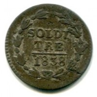 Svizzera, Ticino: 3 soldi 1838
