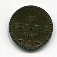 Francia, Seconda Repubblica (1848-1852): 1 centesimo 1851-A (Gadoury#84)