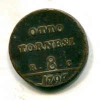 Napoli, Ferdinando IV (1759-1816): 8 tornesi 1797 (Gigante#115a), variante con "SICL"