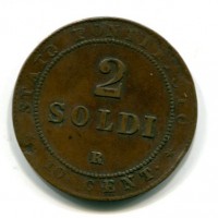 Roma, Pio IX (1846-1870): 2 soldi 1866 (Gigante#323)