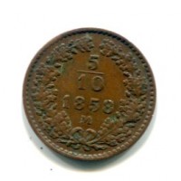 Milano, Francesco Giuseppe (1848-1866): 1/2 soldo 1858 (Gigante#122)
