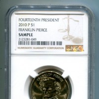 USA: 1 dollaro 2010-P "Franklin Pierce", in slab NGC