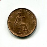 Gran Bretagna, Giorgio V (1910-1936): farthing 1927 (Spink#4061)