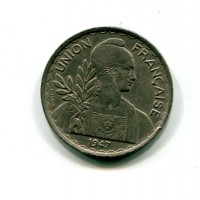 Indocina Francese: 1 piastra 1947 (Le Compte,127#320)