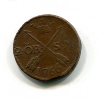 Svezia, Adolf Frederik (1751-1771): 2 ore 1766 (KM#461)