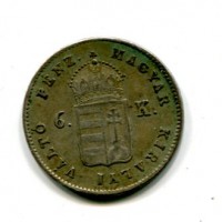 Ungheria, Francesco Giuseppe (1848-1916):6 krajczar 1849 (KM#435)