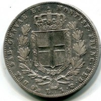 Carlo Alberto (1831-1849): 5 lire 1832-Genova (Gigante#75)
