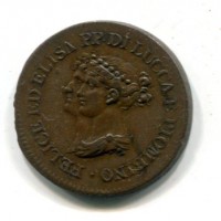 Lucca, Elisa Bonaparte e Felice Baciocchi (1805-1814): 3 centesimi 1806 (Gigante#12)