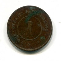 Straits Settlements, Vittoria (1837-1901): 1 cent. 1884 (KM#9A)
