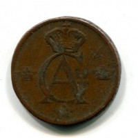Svezia, Gustavo Adolfo IV (1792-1809): 1/2 skilling 1807 (KM#565)