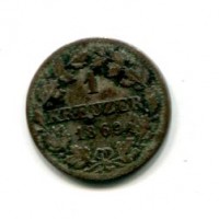 Germania, Bayern, Ludwig II (1864-1869): 1 kreuzer 1869 (KM#873)