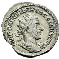 Treboniano Gallo (251-253 d.C.): antoniniano "FELICITAS PVBLICA" (RIC#34; Cohen#37), grammi 2.11, mm 21