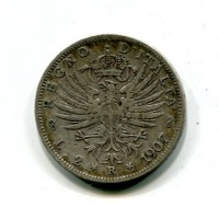 Vittorio Emanuele III (1900-1943): 2 lire 1907 "Aquila Sabauda" (Gigante#95)