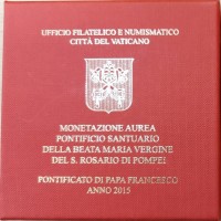 Vaticano, Francesco I (2013-): 20+50 euro 2015 "Santuario della Beata Maria Vergine del S.Rosario di Pompei", in confezione originale