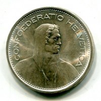 Svizzera, Confederazione: 5 franchi 1967