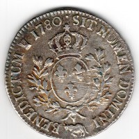 Francia, Luigi XVI (1774-1793): ecu "Aux Rameaux d' Olivier" 1780, zecca di Pau (Gadoury#356) 
