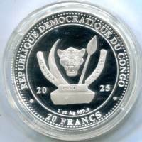 Congo: 20 franchi 2025 "The Lion" -oncia-
