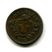 Svizzera, Confederazione: 1 rappen 1872
