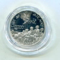 Vaticano, Giovanni Paolo II (1978-2005): 2000 lire 2001-XXIII "Dialogo tra le culture" (Gigante#347), in confezione originale
