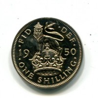 Gran Bretagna, Giorgio VI (1936-1952): 1 scellino 1950 "English"  (Spink#4108)