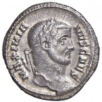 Massimiano Ercole (286-310 d.C.): argenteo "VIRTVS MILITVM" (RIC,V,II#40b), grammi 3.15