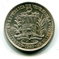 Venezuela: 2 bolivares 1960 (KM#A37)