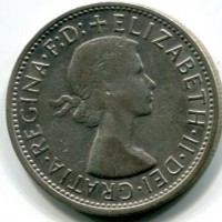 Australia, Elisabetta II (1952-2022): 1 fiorino 1958 (KM#60)
